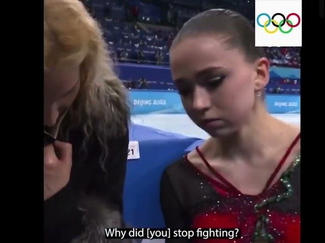 The inhumane reproach of Kamila Valieva’s coach. Kam is crying instead of consoling she attacks her.