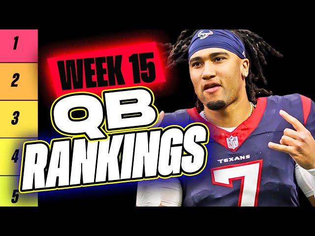  NEW Top 20 QB RANKINGS for Week 15 Fantasy Football  | Fantasy Football Rankings