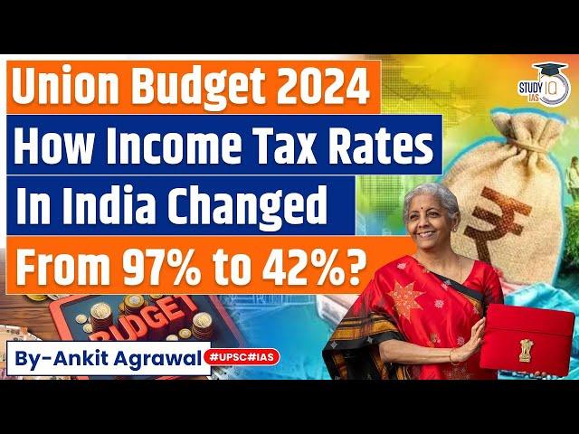 From 97% To 42% | How Tax Rates for Individuals Changed? Budget 2024 | Economy | UPSC