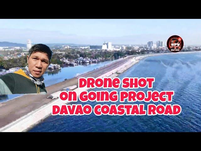 Drone shot on going project of Davao coastal road