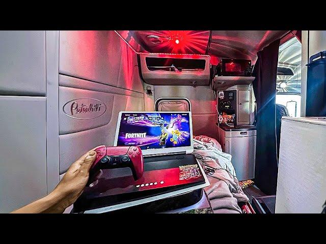 Luxury Overnight Truck Camping w/ My New Portable Ps5