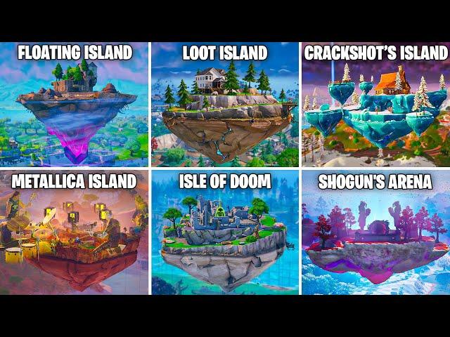 Evolution of Floating Island in Fortnite (Chapter 1 Season 6 - Chapter 6 Season 2)