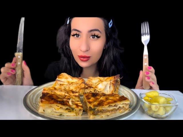 ASMR Eating Crispy Ground Beef Pastry | Satisfying Crunch Sounds