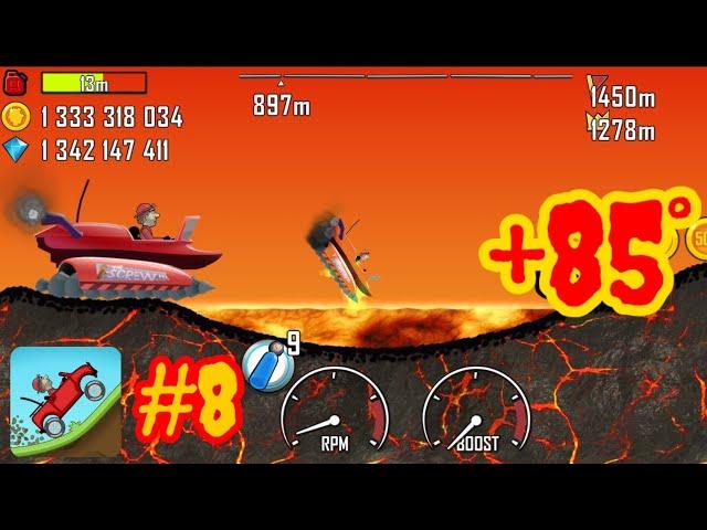 hill climb racing part 8 +85° temperature lawa #8 #gamingvideos #gaming