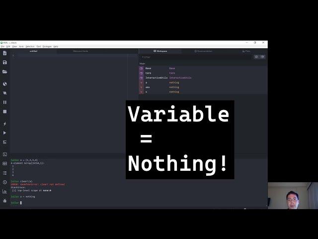 How to Delete a Variable in Julia