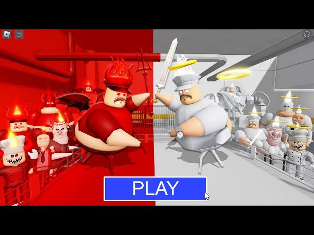 DEMON Team vs ANGEL Team in BARRY'S PRISON RUN! New Scary Obby (#Roblox)