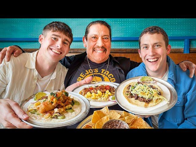 Brits try Trejos Tacos with Danny Trejo!