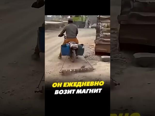 Он целыми днями таскает магнит