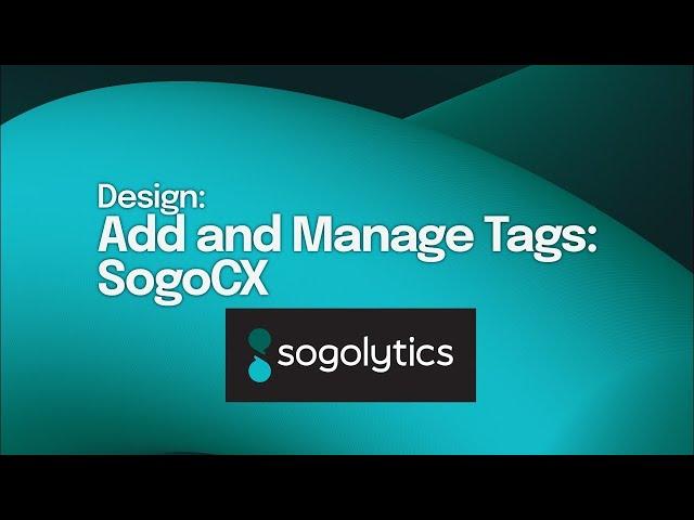 Add and Manage Tags: SogoCX | Sogolytics