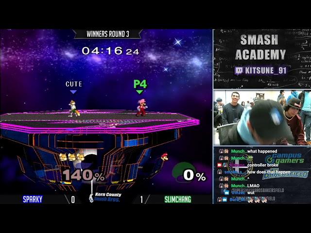 Sparky (Fox) vs. SlimChang (Luigi) Smash Academy 01/31/2020