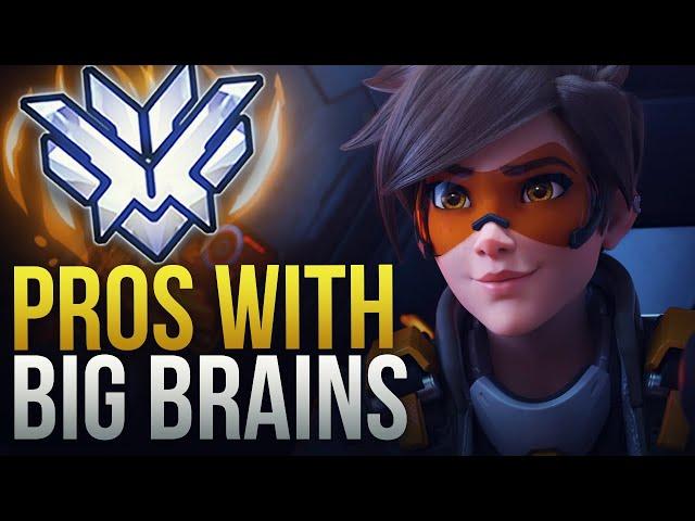 WHEN PROS HAVE BIG BRAINS (200 IQ PLAYS ) - Overwatch Montage