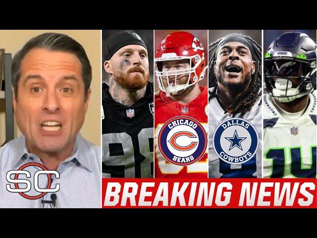 ESPN breaks Chiefs trade Joe Thuney to Bears; Maxx Crosby extension Raiders; Davante Adams' future?