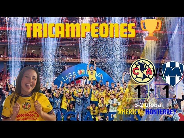 ¡AMERICA ES TRICAMPEON ! I AMÉ 1 - 1 MTY  GLOBAL 3-2I FINAL MEXICANA I VIDEOREACCION I LIGA BBVA MX