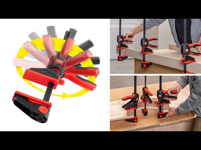 Uniquely flexible and ergonomic: One-handed clamp with rotating handle EZ360  |  BESSEY