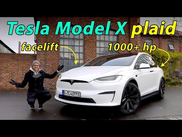 2023 Tesla Model X plaid driving REVIEW - the almost flying EV SUV 