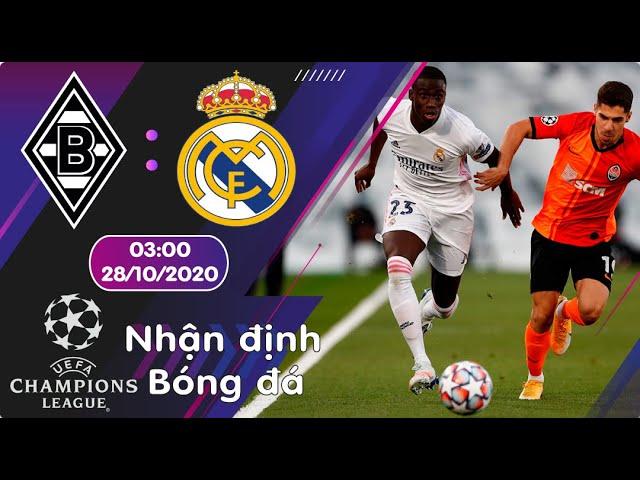 Monchengladbach vs Real Madrid 03h00 ngày 28/10 - Champions League 2020/2021