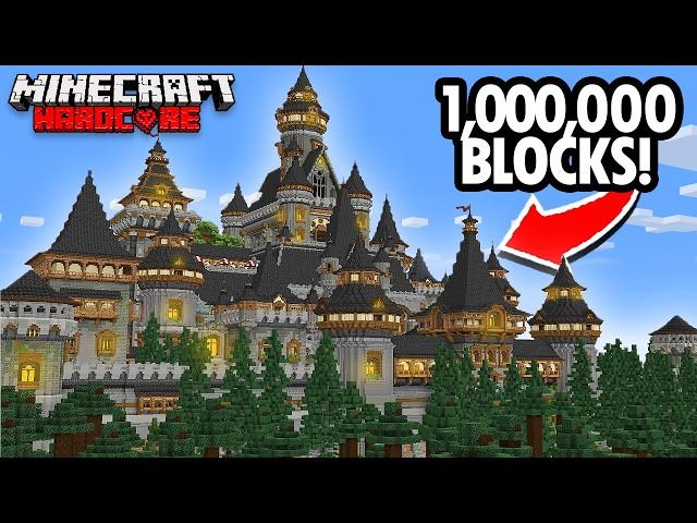 I Built the World’s Largest CASTLE IN Minecraft Hardcore