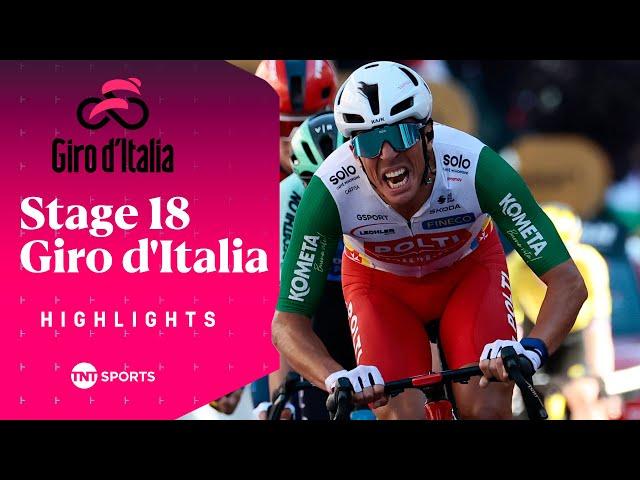 TEARS AND TRIUMPH  | Men's Giro d'Italia Stage 18 Race Highlights | TNT Sports Cycling