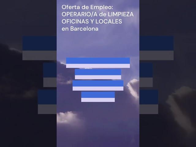 Oferta de Empleo: OPERARIO/A de LIMPIEZA, OFICINAS Y LOCALES en Barcelona #shorts  #barcelona