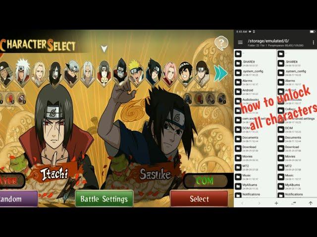 Full Unlocked Characters Naruto Ultimate Ninja Storm Mobile Android