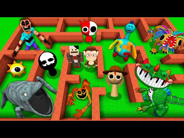 SURVIVAL with POPPY PLAYTIME 4 PIANOSAURUS | SEA EATER | INCREDIBOX SPRUNKI in Minecraft - Gameplay