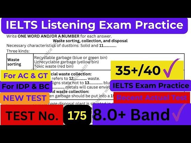 IELTS Listening Practice Test 2024 with Answers [Real Exam 175]