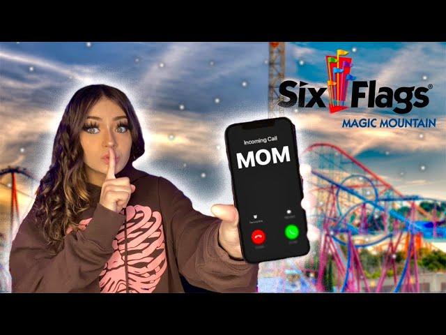 SNEAKING OUT To Six Flags Magic Mountain AGAIN! **BAD IDEA** || VLOGMAS DAY 16