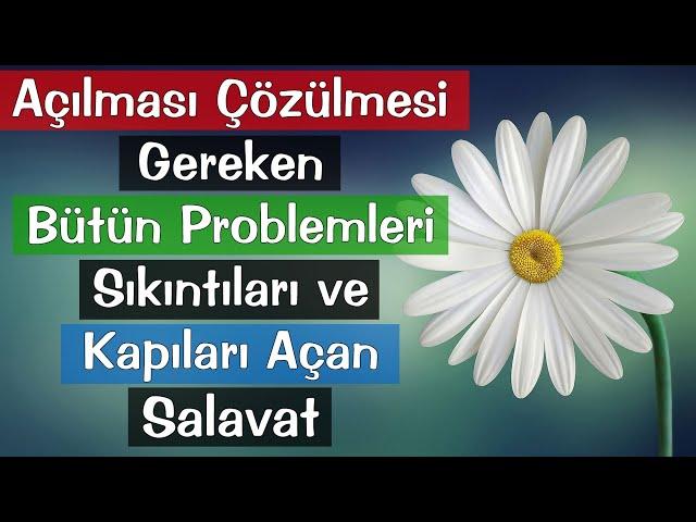 Açılması Çözülmesi Gereken Bütün Problemleri Sıkıntıları ve Kapıları Açan Salavat | Salavat-ı Fatih