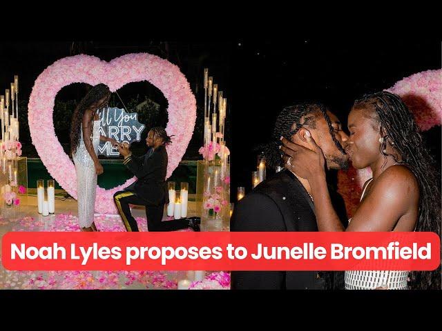 Noah Lyles proposes to Junelle Bromfield in dreamy engagement - Behind the scenes