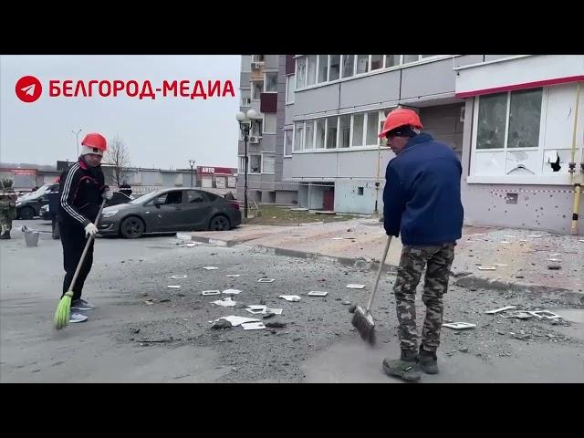 На месте ЧП после обстрела Белгорода начались восстановительные работы