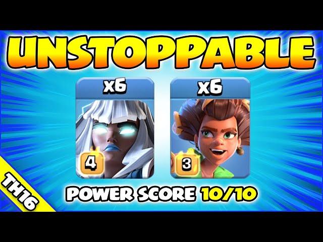 Level 4 E-Titans + Root Riders = WOW!!! BEST TH16 Attack Strategy (Clash of Clans)