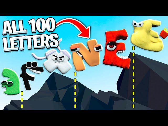 Who has the Highest Jump in Alphabet Lore? 100+ Letters