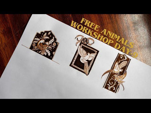 30 Days Free Animals Workshop Day-9|Learn How To Make Different Birds Patches |By Muskan Mehendi