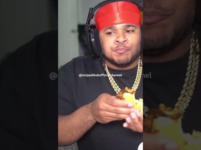 Fanum eats jamaican food  #amp #comedy #brucedropemoff #funny #fanum #kaicenat #food #streamer