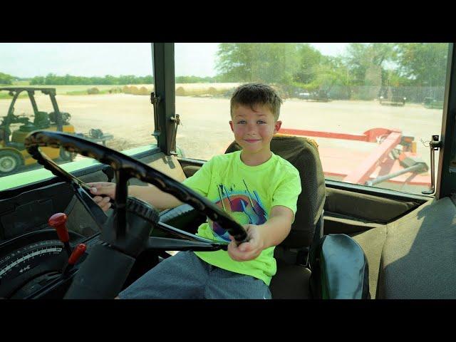 Can Hudson drive a tractor by himself