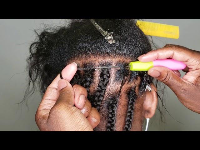 Crocheted Box Braids- Rubberband / Non Rubberband Method- @irenesbraids