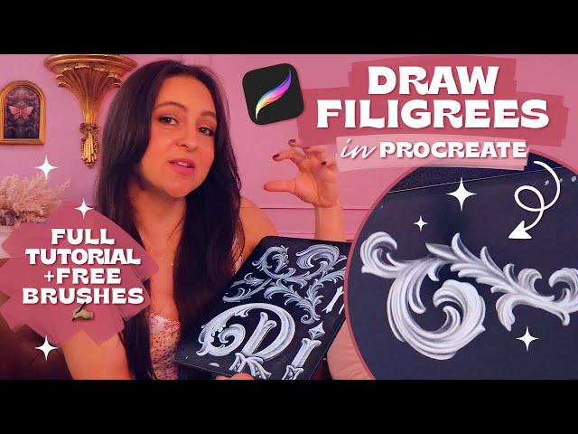 Master the Art of Filigrees in Procreate | Easy Tutorial + Free Chalk Brush 