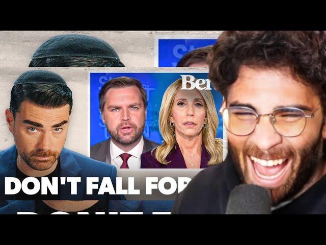 JD Vance WRECKS Dana Bash in INSANE Propagandist Interview | HasanAbi Reacts to Ben Shapiro