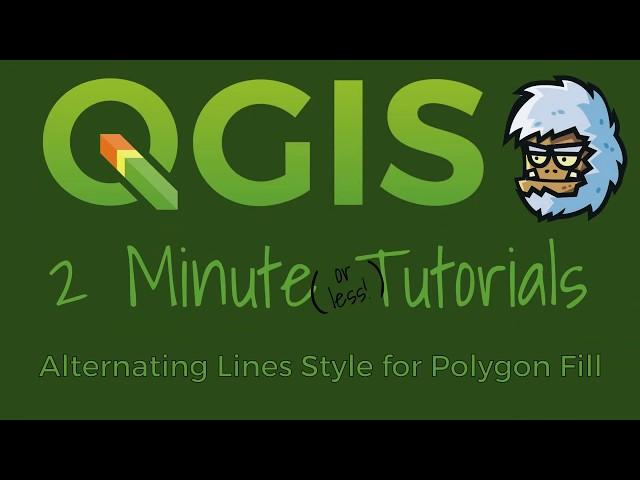 QGIS 2 Minute Tutorials - Creating Alternating Lines Symbology for Polygons