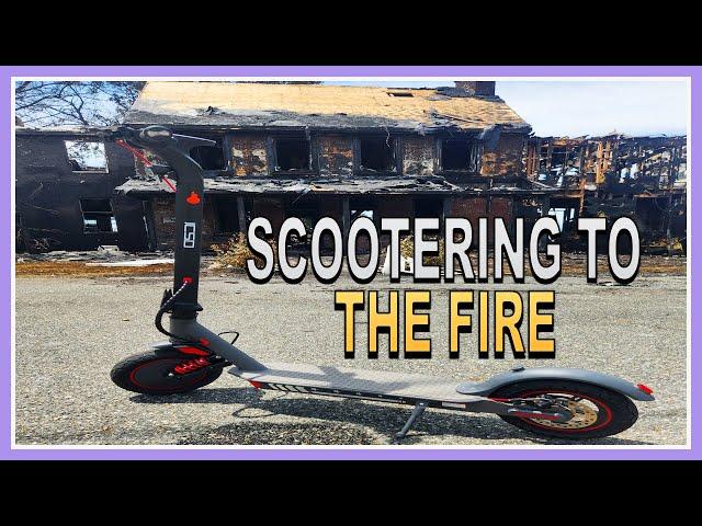 Bruce and his Scooter Visit the Local Catastrophe