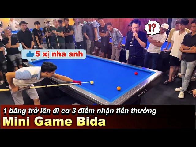 Minigame bida Thịnh Kent thưởng tiền nóng 5 xị và cơ bida 3 băng giá 2tr5 cho ae fan bida