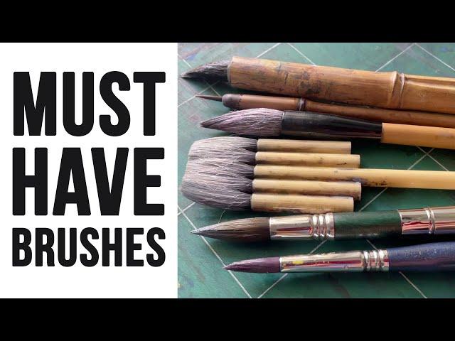 My MUST-HAVE Watercolor Brushes (2024 Update)