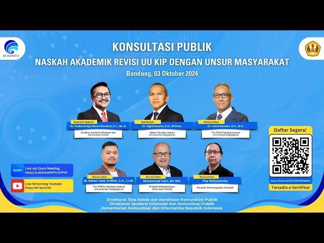 Konsultasi Publik Naskah Akademik Revisi UU KIP dengan Unsur Masyarakat