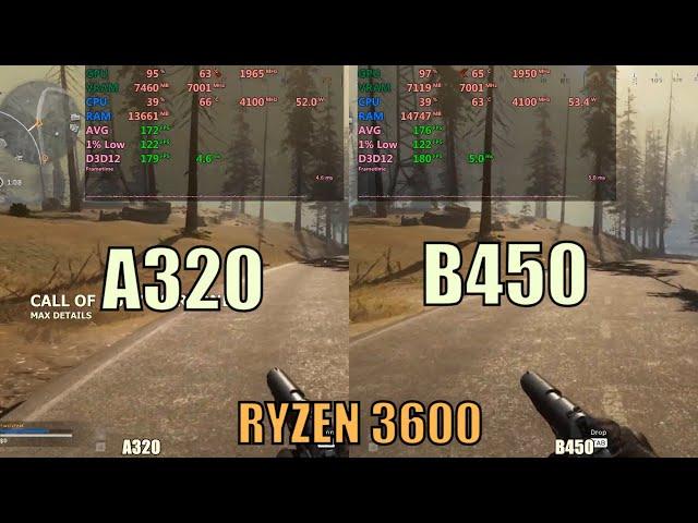 AMD B450 vs A320 Motherboard - Ryzen 3600