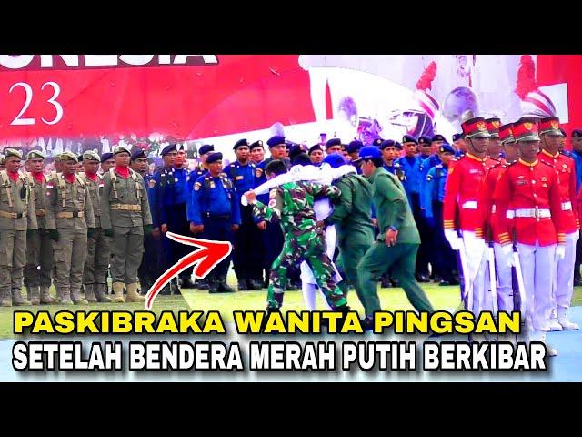 PASKIBRAKA PINGSAN SAAT SETELAH BENDERA MERAH PUTIH DIKIBARKAN | HUT RI KE-78 BATAM 2023