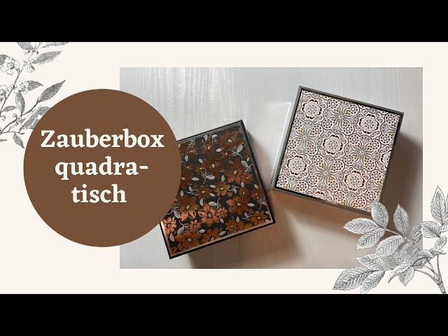 Zauberbox quadratisch - einfach elegant mit Graupappe und Stampin' Up!