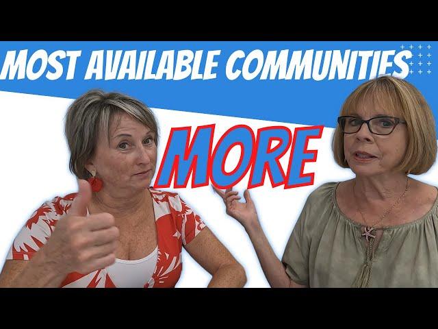 Available communities update for Sarasota and Manatee County