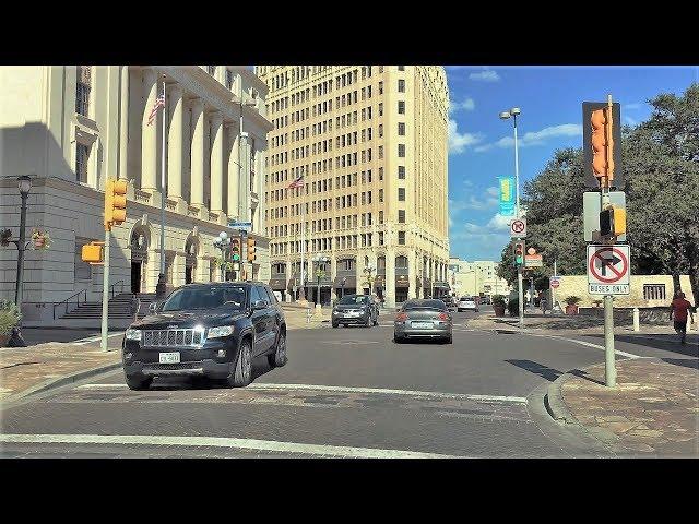 Driving Downtown - San Antonio 4K - Texas USA