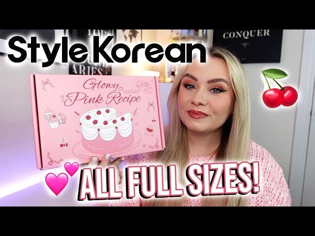 STYLEKOREAN GLOWY PINK RECIPE BEAUTY BOX UNBOXING | $39 & ALL FULL SIZES! | MISS BOUX