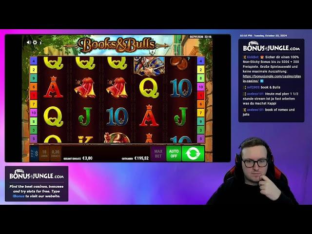  LIVE: 500€ SLOTS MIT JULES  BONUSJUNGLE.COM | #live #casino #slots #new